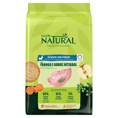 GUABI NATURAL CÃO ADULTO RAÇA MINI E PEQUENA (FRANGO E ARROZ) INTEGRAL - 2,5KG