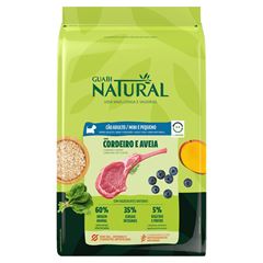 GUABI NATURAL CÃO ADULTO RAÇA MINI E PEQUENO (CORDEIRO E AVEIA) - 1KG