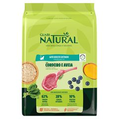 GUABI NATURAL GATO ADULTO CASTRADO (CORDEIRO E AVEIA) - 1,5KG