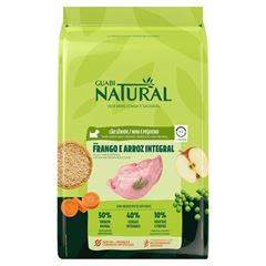 GUABI NATURAL CÃO SENIOR RAÇA MINI E PEQUENA (FRANGO E ARROZ) INTEGRAL - 2,5KG