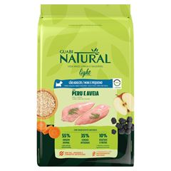 GUABI NATURAL CÃO LIGHT MINI E PEQUENO (PERU E AVEIA) - 2,5KG