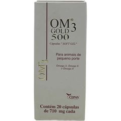 OM3 GOLD 500 SOFT GEL - 2 BLISTERS COM 10 CÁPSULAS DE 710 MG CADA.