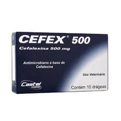 CEFALEXINA CEFEX 500MG -  CONTENDO 10 DRÁGEAS 