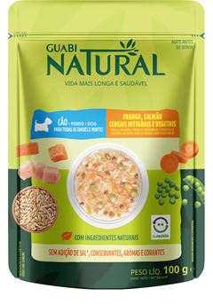 GUABI NATURAL SACHÊ CÃO ADULTO (SALMÃO E FRANGO) - 100G
