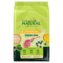 GUABI NATURAL CÃO ADULTO RAÇA GRANDE (CORDEIRO E AVEIA) - 12KG