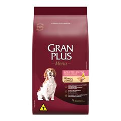 GRAN PLUS MENU CÃO ADULTO LIGHT RAÇA MÉDIA E GRANDE