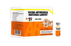LABOVET VACINA ANTIRRÁBICA INATIVADA PARA CÃES E GATOS - 20 FRASCOS COM UMA 1 DOSE DE 1ML 