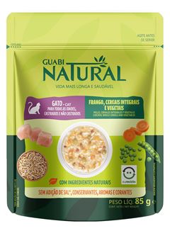 GUABI NAURAL SACHÊ GATO CASTRADO (FRANGO E CEREAIS) - 85G