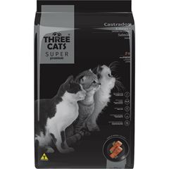 RAÇÃO THREE CATS SUPER PREMIUM CASTRADOS SALMÃO - 15KG