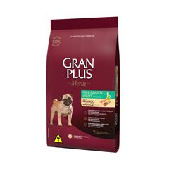 GRAN PLUS MENU CÃO ADULTO LIGHT RAÇA MINI - 3KG
