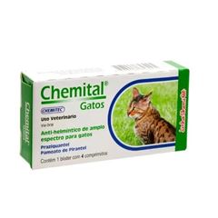 CHEMITAL GATOS COMPRIMIDOS - 1 BLISTER COM 4 COMPRIMIDOS