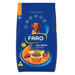FARO CÃO ADULTO RAÇA MINI E PEQUENA (CARNE, FRANGO E VEGETAIS) - 20KG