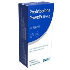 PROVETS PREDNISOLONA 20MG (HOSPITALAR) - DISPLAY CONTENDO 10 BLISTERES COM 10 COMPRIMIDOS.