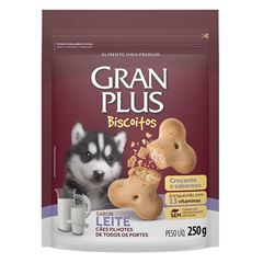GRAN PLUS BISCOITO CÃO FILHOTE (LEITE) - 250G