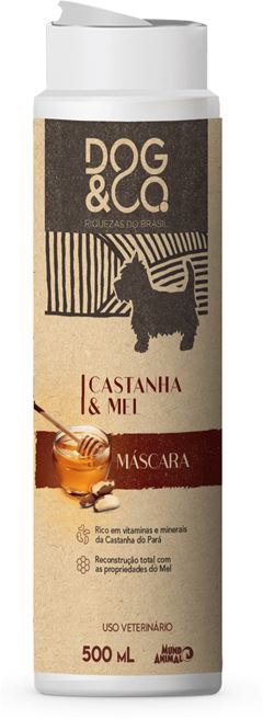 DOG&CO RIQUEZAS DO BRASIL MASCARA CASTANHA E MEL - 500ML