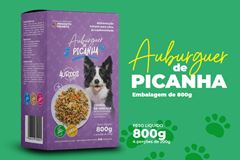 ALIMENTO NATURAL PARA CÃES AUBURGUER DE PICANHA - 800G