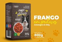ALIMENTO NATURAL PARA CÃES FRANGO EM PEDAÇOS - 800G