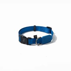 COLEIRA DOG AZUL MARINHO - BORRACHA AZUL MARINHO P